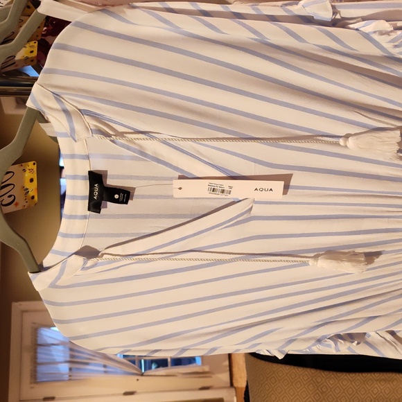 Aqua striped dress - Picture 2 of 2